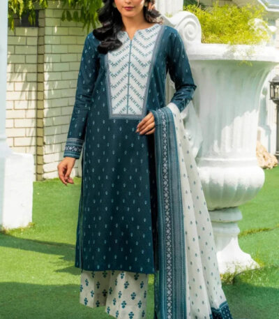 3PC stitched Printed Lawn Suit | KLA-4203