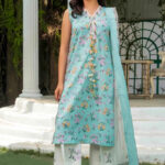 3PC stitched Printed Lawn Suit | KLA-4205