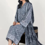 3PC stitched Printed Lawn Suit | KLA-4208