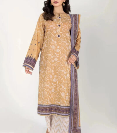3PC stitched Printed Lawn Suit | KLA-4209
