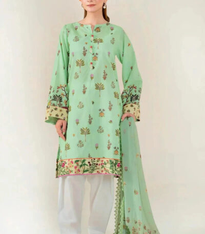 3PC stitched Printed Lawn Suit | KLAC-3997