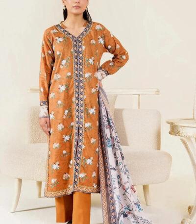 3PC Stitched Printed Lawn Suit | RTW-KLA-3898