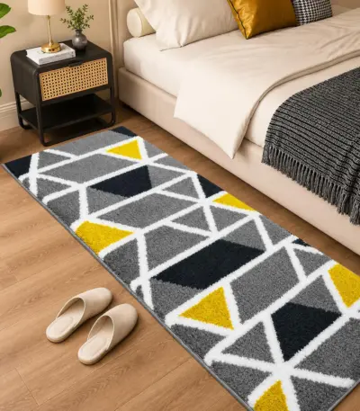 madeinnortheast-Mosaic Grey Runner Mat