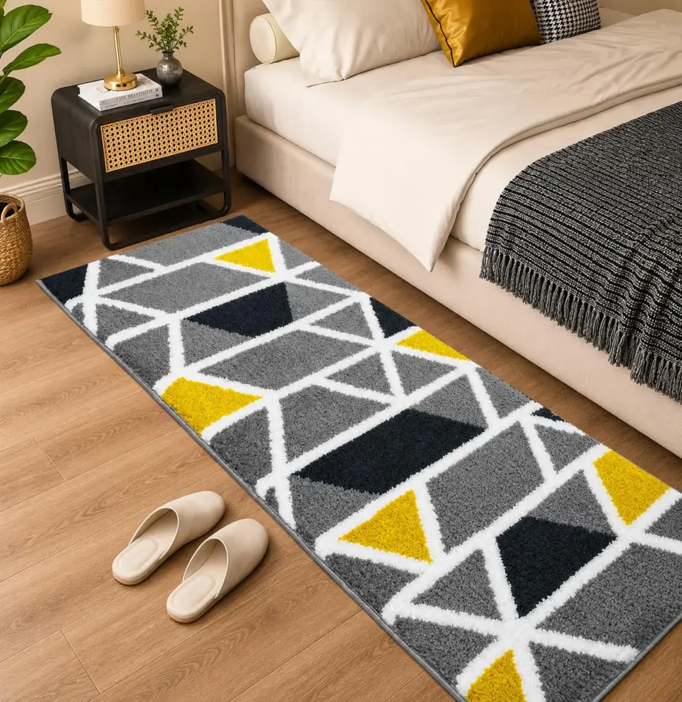 madeinnortheast-Mosaic Grey Runner Mat