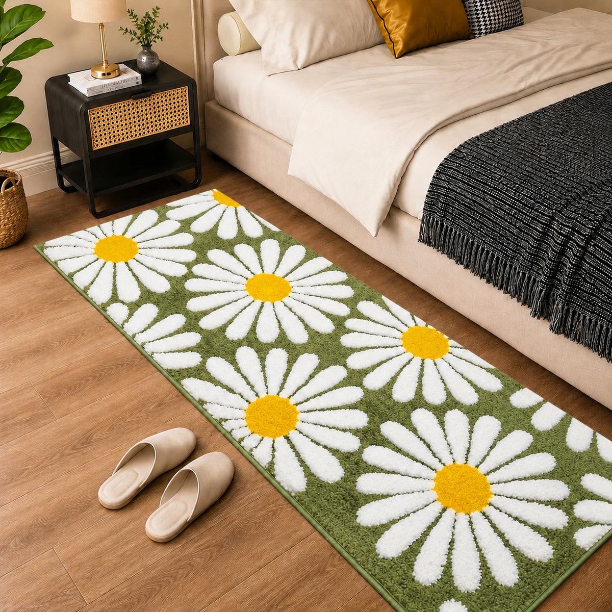 8ab4db6a-3d8e-4455-b9a4-b3206977e3c9.jpg Flower Green Runner Mat