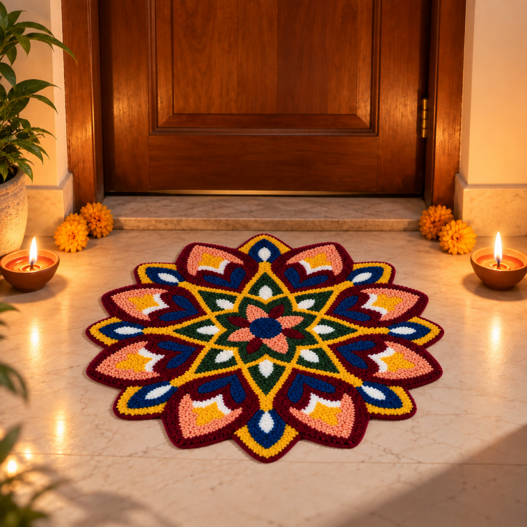 Phoolwari Floor Mat