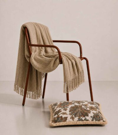 Mansha Throw and Mahroo Cushion Cover