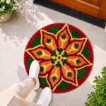 Rangoli Ember Star Door and Bathroom Mat