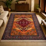 madeinnortheast--Saffron Medallion Persian Carpet