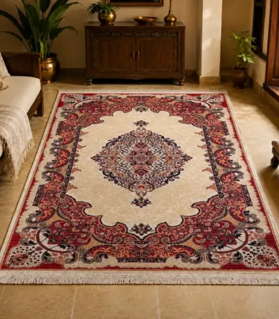 madeinnortheast-Rose Garden Persian Carpet