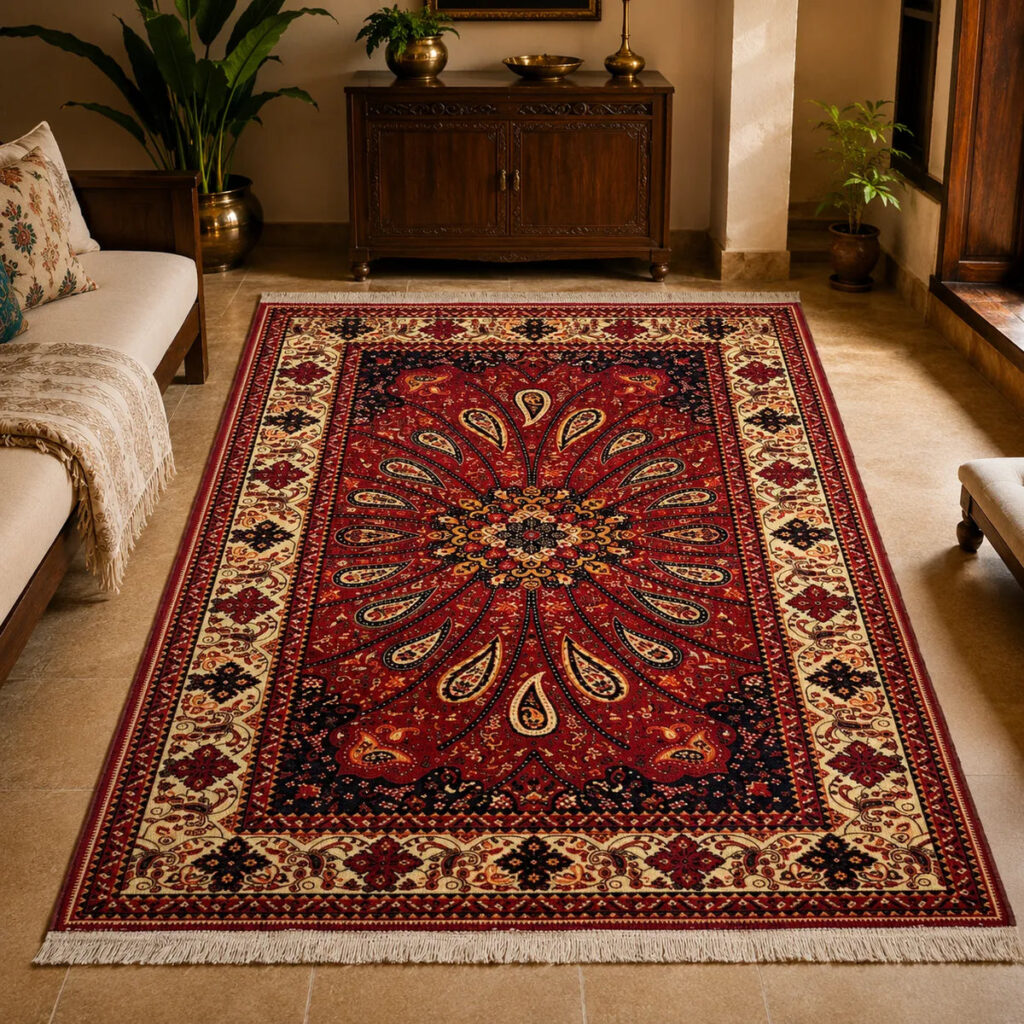Crimson Paisley Persian Carpet