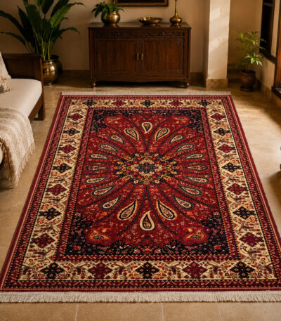 Crimson Paisley Persian Carpet