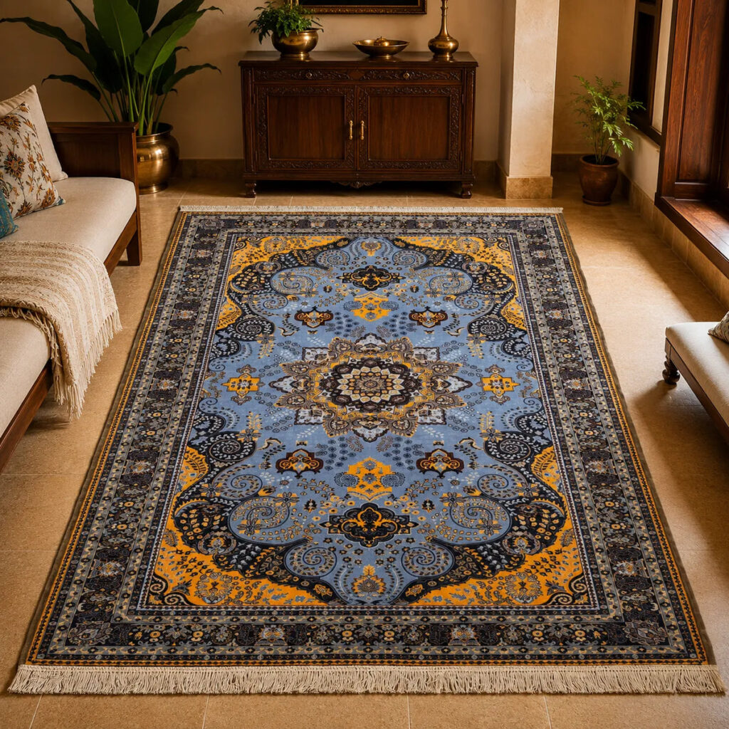 Indigo Bloom Persian Carpet