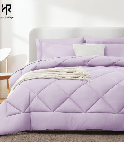 Hampton Ridge 7 Pc Comforter Set Bed in a Bag - Light Purple