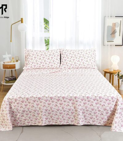Hampton Ridge T 144 Cotton Sheet Set - Blush Floral