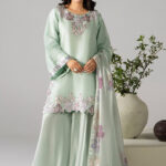 SHEESHA SILK 3PC Embroidered stitched Luxury Suit S-11