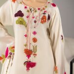 SHEESHA SILK 3PC Embroidered stitched Luxury Suit S-12