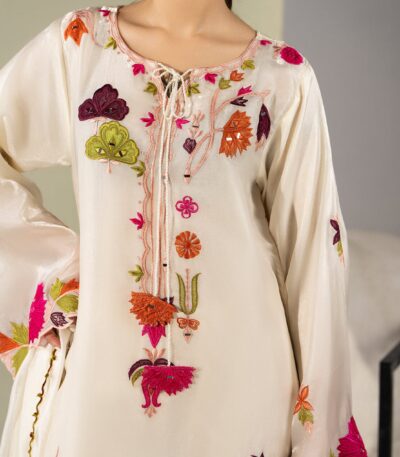 SHEESHA SILK 3PC Embroidered stitched Luxury Suit S-12
