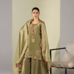 SHEESHA SILK 3PC Embroidered stitched Luxury Suit S-15