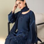 SHEESHA SILK 3PC Embroidered stitched Luxury Suit S-17