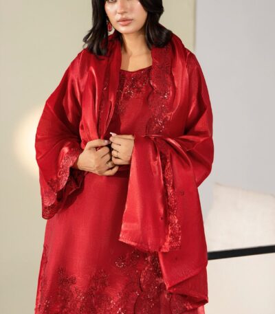 SHEESHA SILK 3PC Embroidered stitched Luxury Suit S-20