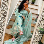 SHEESHA SILK 3PC Embroidered stitched Luxury Suit SS-02 AQUA
