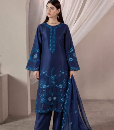 SHEESHA SILK 3PC Embroidered stitched Luxury Suit SS-03 ZINC