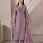 SHEESHA SILK 3PC Embroidered stitched Luxury Suit SS-05 CARRET